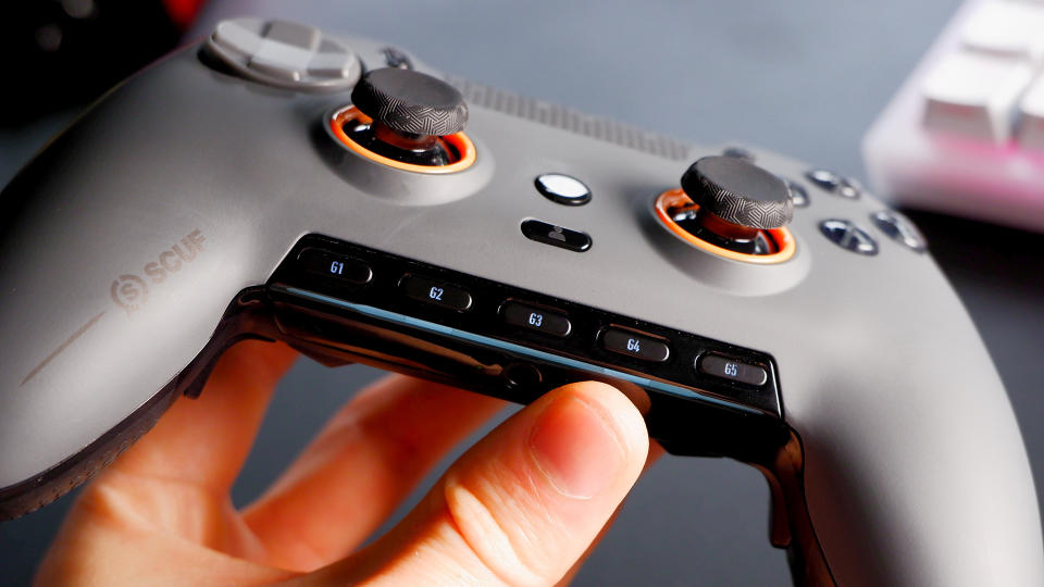 A Scuf Envision Pro controller on a desk