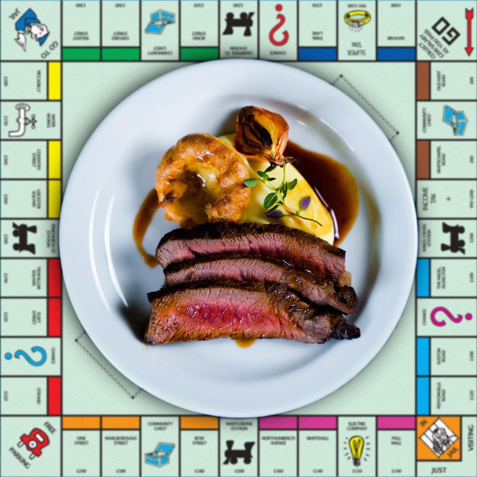 The Top Hat Monopoly-themed restaurant steak