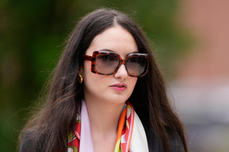 Zoe Kestan departs from federal court, Wednesday, June 5, 2024, in Wilmington (Copyright 2024 The Associated Press. All rights reserved.)