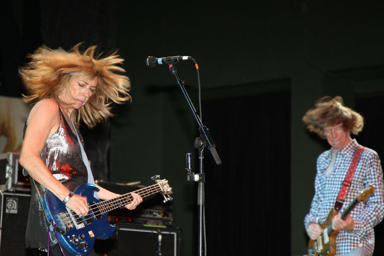 The end of an alchemical union: Kim Gordon and Thurston Moore of Sonic Youth at Prospect Park Bandshell, 2010. (Credit: Al Pereira/WireImage via Getty Images)