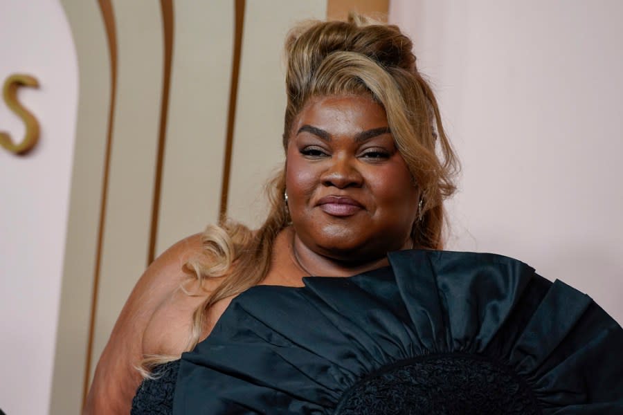 Da’Vine Joy Randolph arrives at the 96th Academy Awards Oscar nominees luncheon on Monday, Feb. 12, 2024, at the Beverly Hilton Hotel in Beverly Hills, Calif. (Photo by Jordan Strauss/Invision/AP)