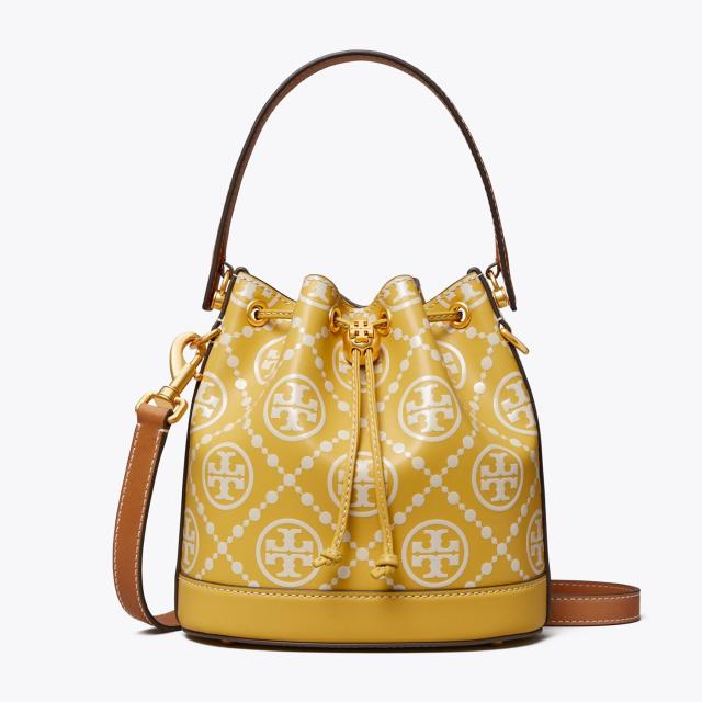 Tory Burch T Monogram Jacquard Camera Bag in Yellow