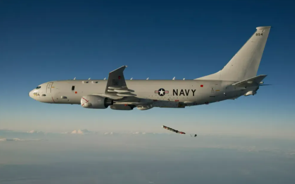 美國海軍P-8A海神式（P-8 Poseidon）巡邏機。   圖：翻攝自中國《騰訊新聞》藍星特快