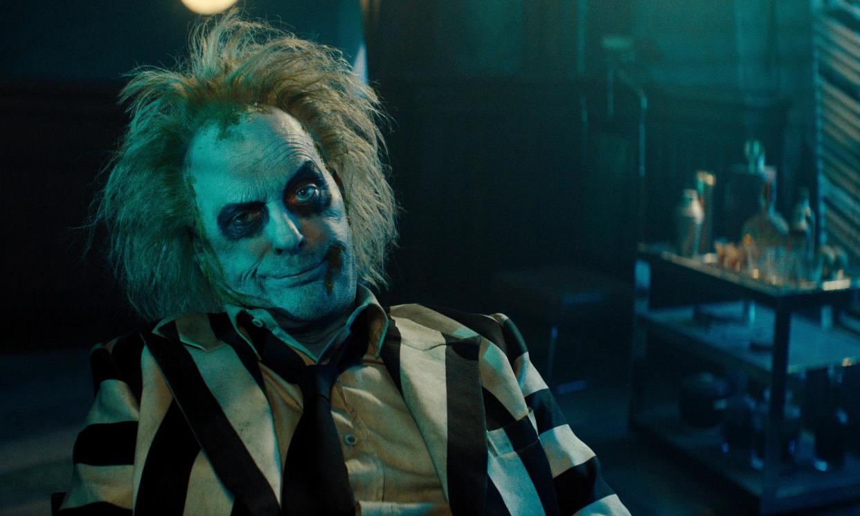 <span>Superfluous … Michael Keaton as Betelgeuse in Beetlejuice Beetlejuice.</span><span>Photograph: Courtesy of Warner Bros. Pictures/AP</span>