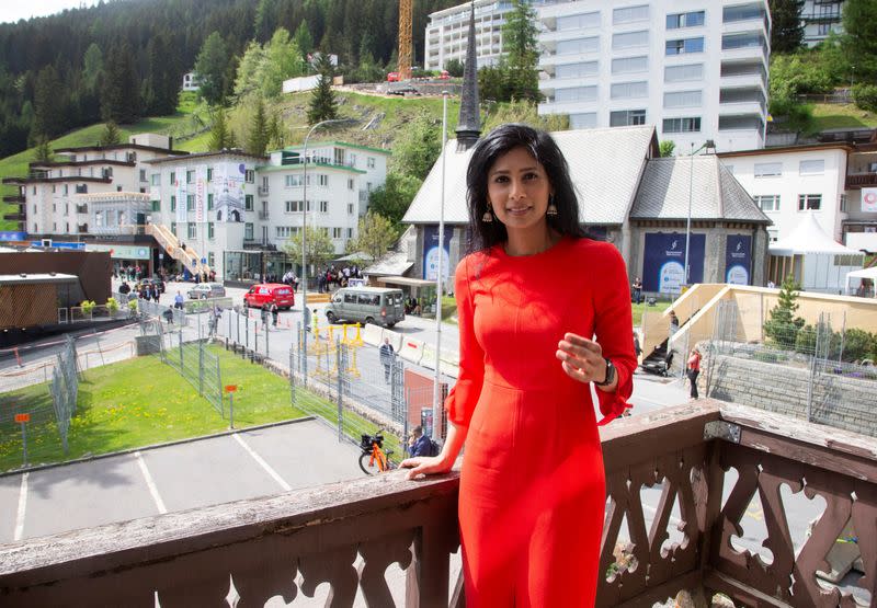 FILE PHOTO: IMF First Deputy Managing Director Gopinath poses for a picture, in Davos