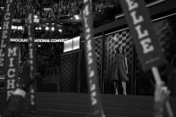 <p>Michelle Obama waves to the crowd after speaking at the Democratic National Convention Monday, July 25, 2016, in Philadelphia, PA. (Photo: Khue Bui for Yahoo News)</p>