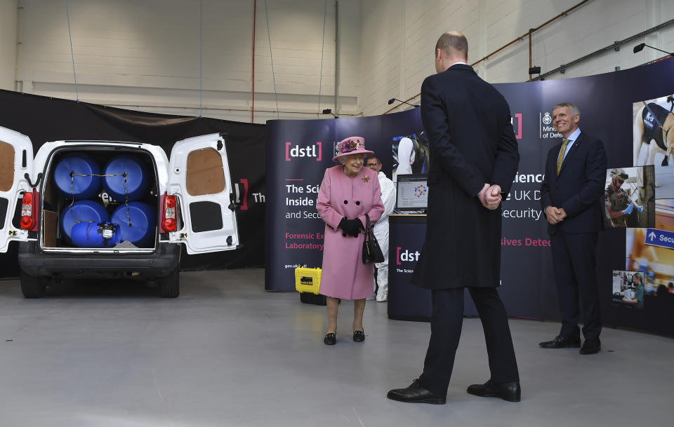 The Queen And Duke Of Cambridge Visit Dstl Porton Down