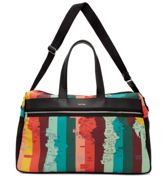 Paul Smith Ssense exclusive multicolor travel duffle, 56% off. US$266 (was US$604.55). PHOTO: Ssense