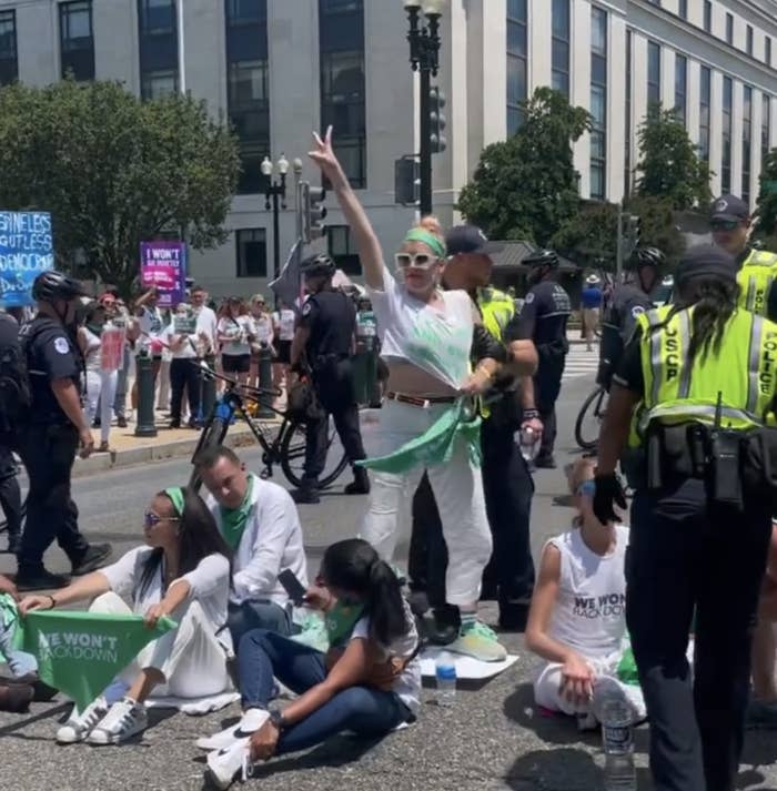 Busy Philipps protesting