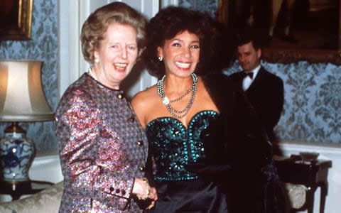 SHIRLEY BASSEY AND MARGARET THATCHER - Credit: REX/Shutterstock 