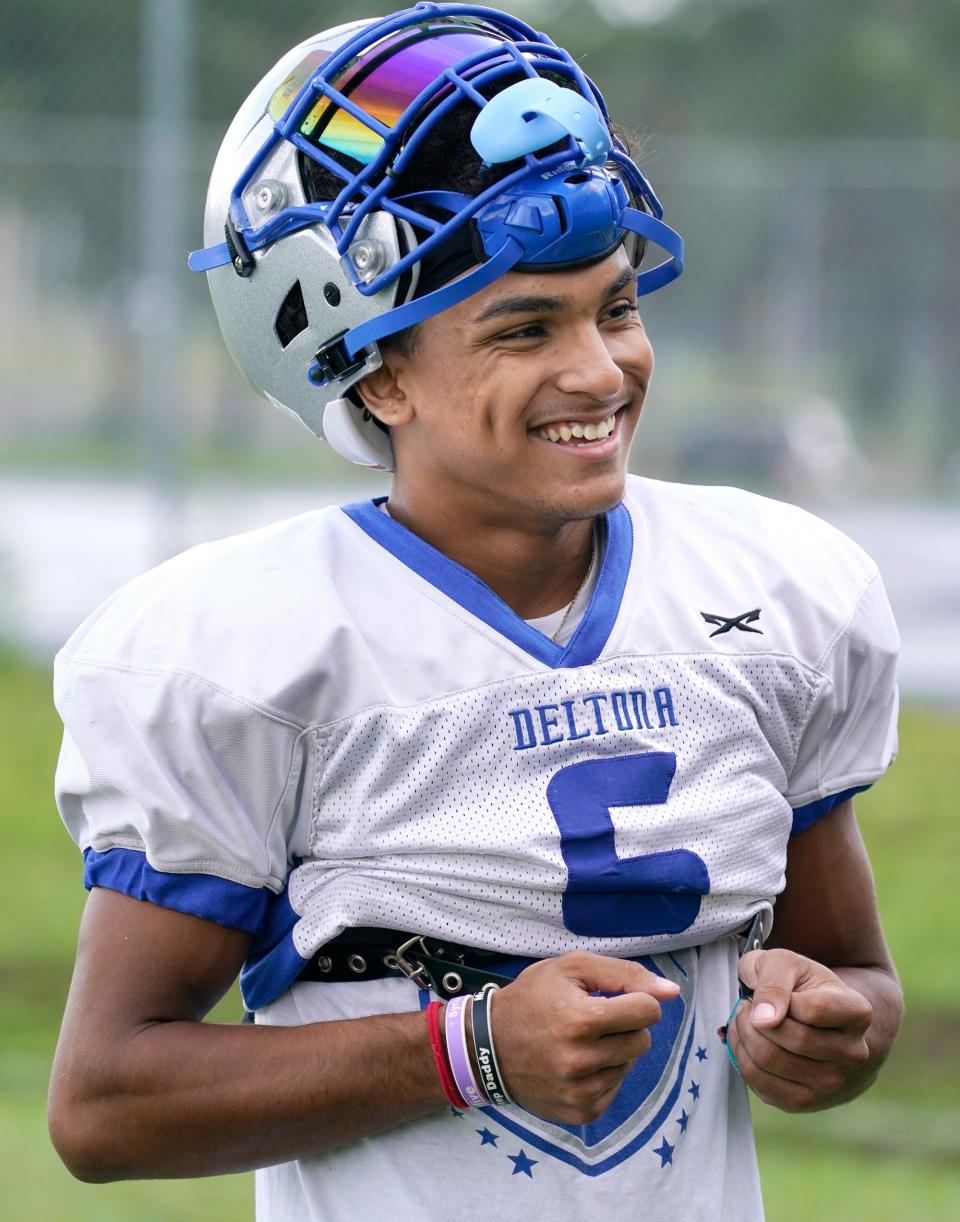 Jude Santana scored three times, including a 95-yard return on the opening kickoff, as Deltona defeated Matanzas 26-7.