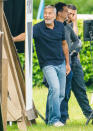 <p>George Clooney directs <em>The Boys in the Boat </em>in Oxfordshire, England, on May 17. </p>