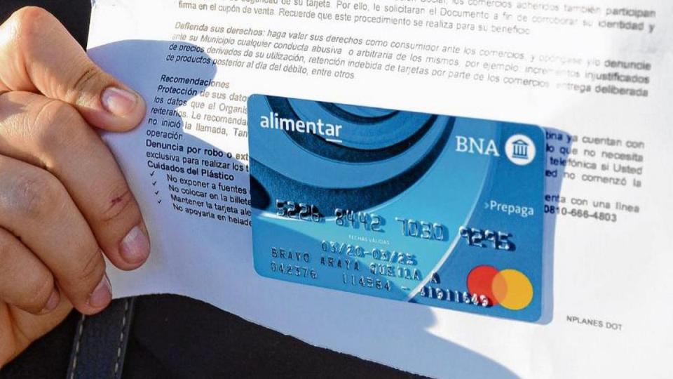 Desde mayo, los beneficiarios de Tarjeta Alimentar cobrarán entre 