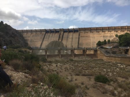 The dam of Santomera is pictured near Murcia