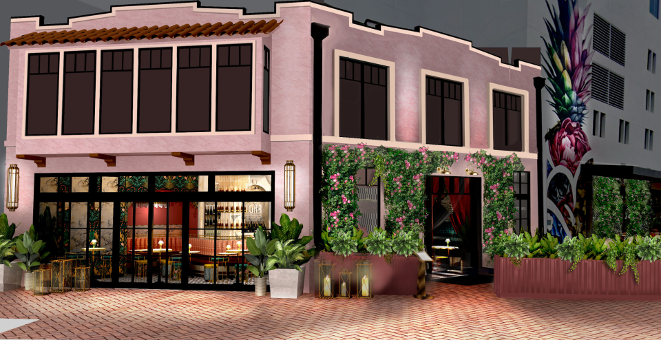 Sugar Champagne Bar is expected to open later this year in downtown Sarasota at 127 S. Pineapple Ave. Rendering provided by Joseph Grano of Next-Mark.