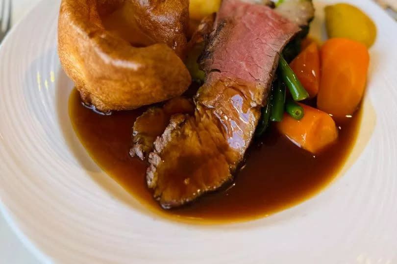 The Sunday roast at Bacchus in Prestbury, Cheshire