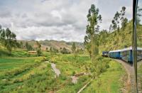 <p><strong>Where:</strong> Peru</p>   <p>The full-day round-trip on the luxurious links two of the top destinations in —the colonial city of and the ancient Inca citadel of —via a winding, scenic journey through the Urubamba River Valley with brunch served on the way there and a four-course dinner on the return.</p>   <p><strong>Fun fact: </strong>The 1920s Pullman-style train, richly upholstered and outfitted with fine tableware, is named after the American explorer who discovered Machu Picchu in 1911.</p>