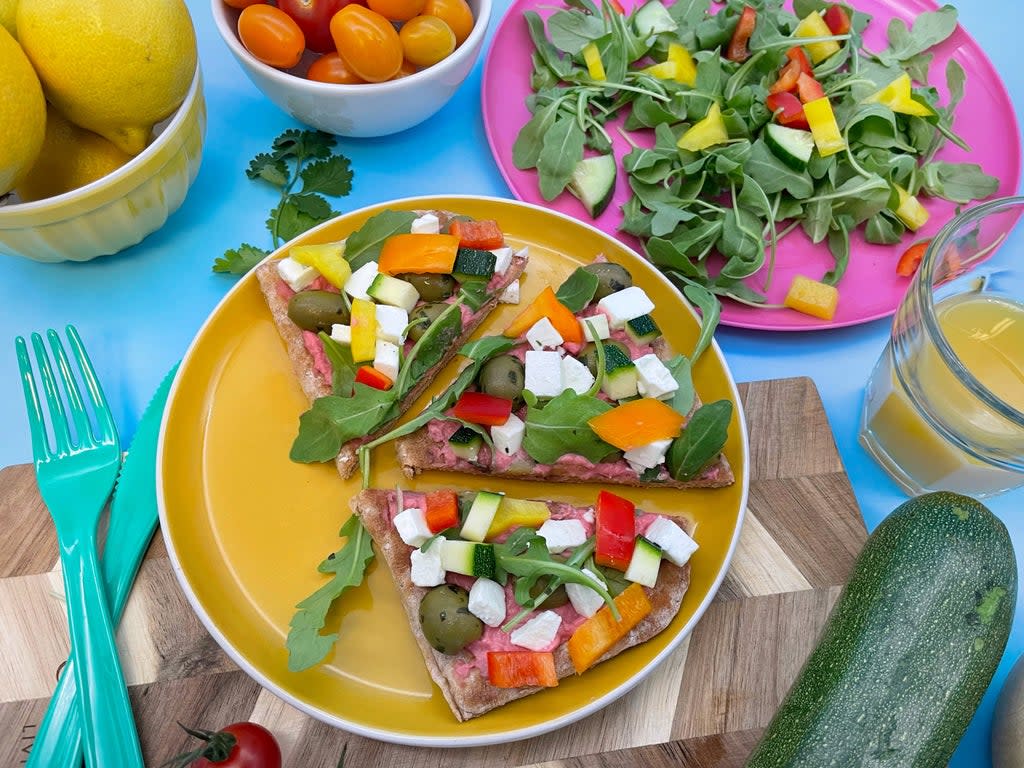 Beetroot houmous flatbread: this dish is as tasty as it is healthy  (Ramona’s Kitchen)