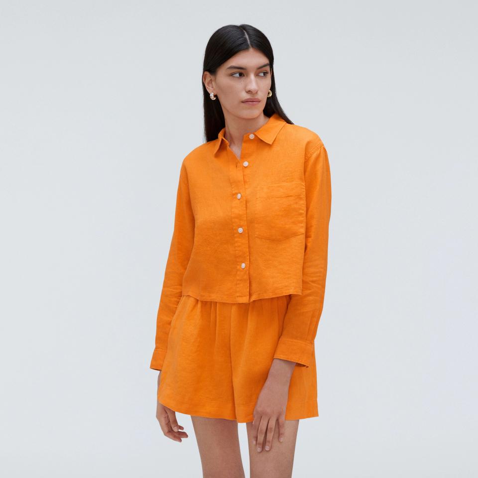 Everlane The Linen Way Short Shirt