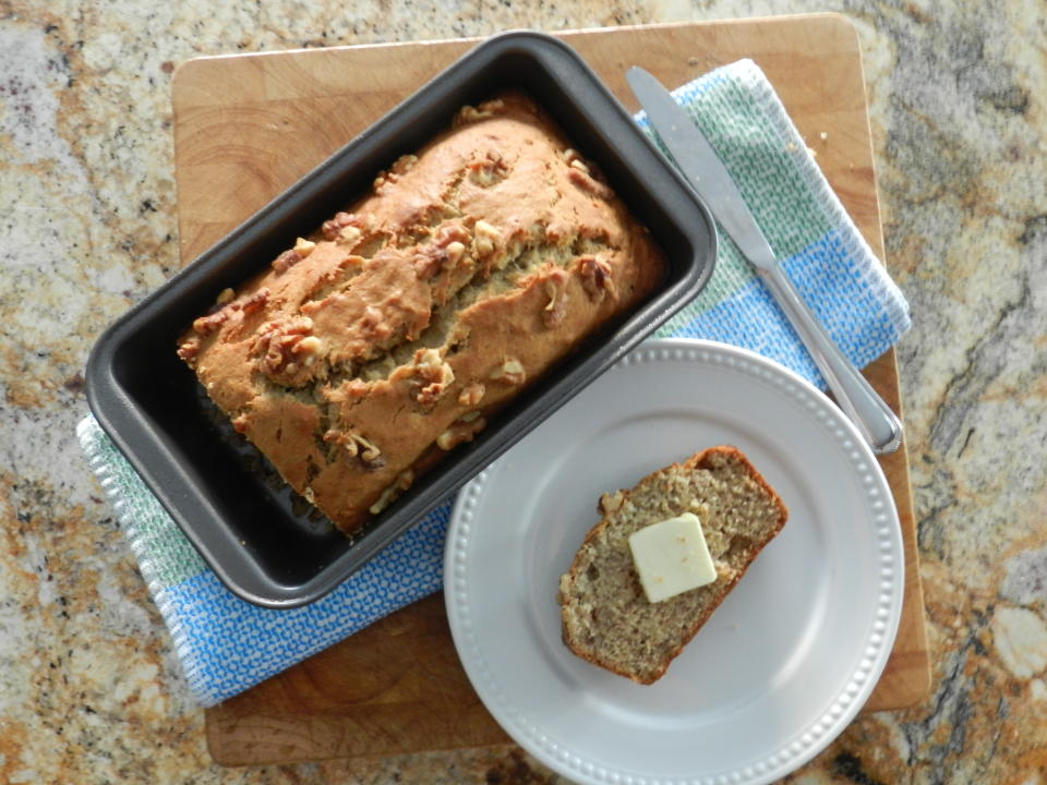 After tasting my attempt at the banana bread, my daughter asked if I'd make it as her birthday cake this summer. (Terri Peters)