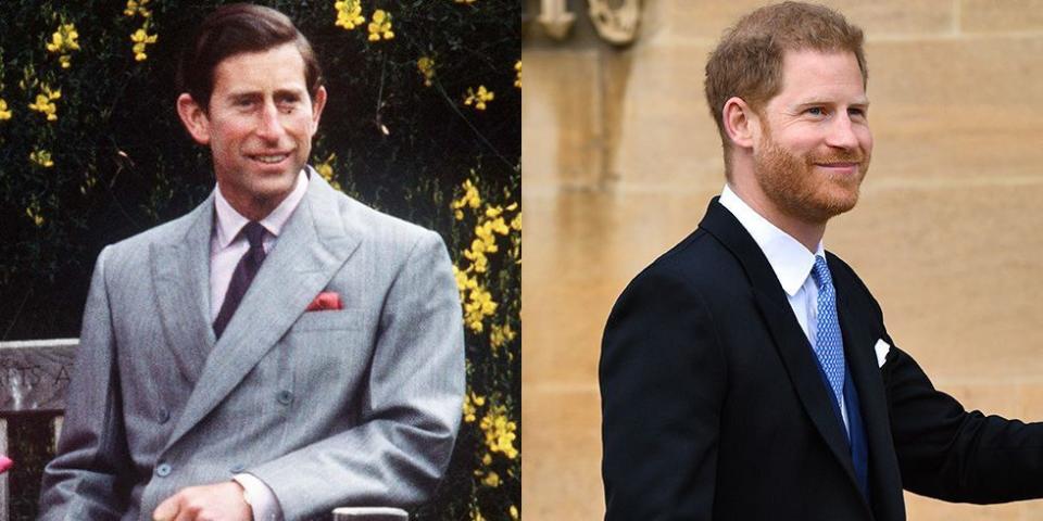 Prince Charles and Prince Harry at 35