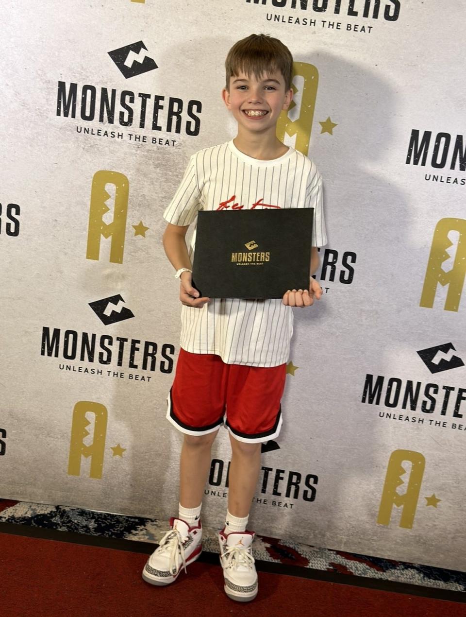 Jayden Silva was nominated for the Kids Cast and received a scholarship at his Monsters Dance Convention in Connecticut this past December.