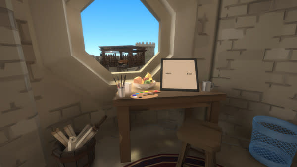 Best Free Steam Games - The Looker - A first-person view of a table covered with puzzling items.