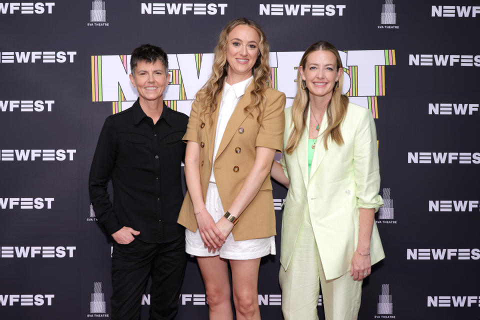 Tig Notaro, Lauren Pomerantz and Stephanie Allynne attend the "Am I OK" premiere