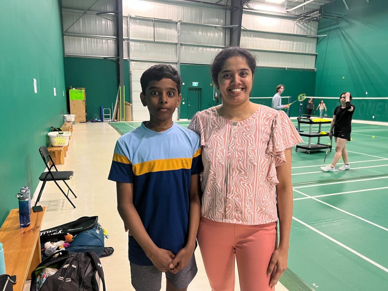 Badminton is a huge part of life for 13-year-old Gautham Sumesh and his mom Gayathri Ramdas. They shared their passion for the sport with Gautham's late father.   (Adam Bent photo - image credit)