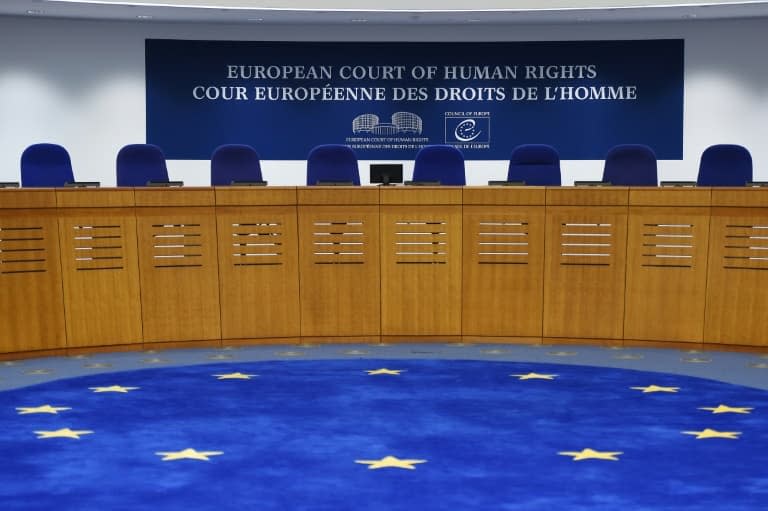 Cette image montre une salle d'audience de la Cour européenne des droits de l'homme, le 7 février 2019 à Strasbourg - FREDERICK FLORIN © 2019 AFP
