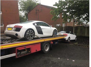 The total value of the 60 stolen cars was estimated to be around half a million pounds. (Lancashire Police)