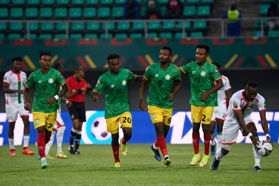 Ethiopia pulled a goal back to claim their first point of the tournament (AFP via Getty Images)