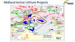 Midland Active Lithium Projects