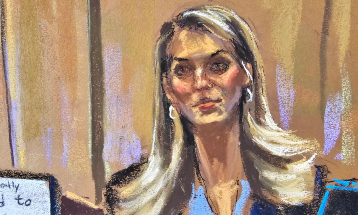 <span>Hope Hicks testifies during Donald Trump's criminal trial in New York.</span><span>Photograph: Jane Rosenberg/Reuters</span>