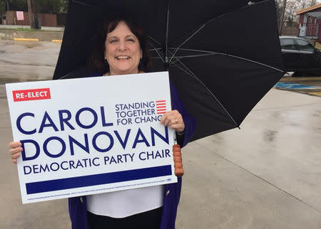 Carol Donovan, the Democratic Party chair in Dallas County, Texas, in an undated photo. Courtesy Jeff Dalton/via REUTERS