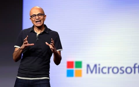 Microsoft chief executive Satya Nadella - Credit: AP