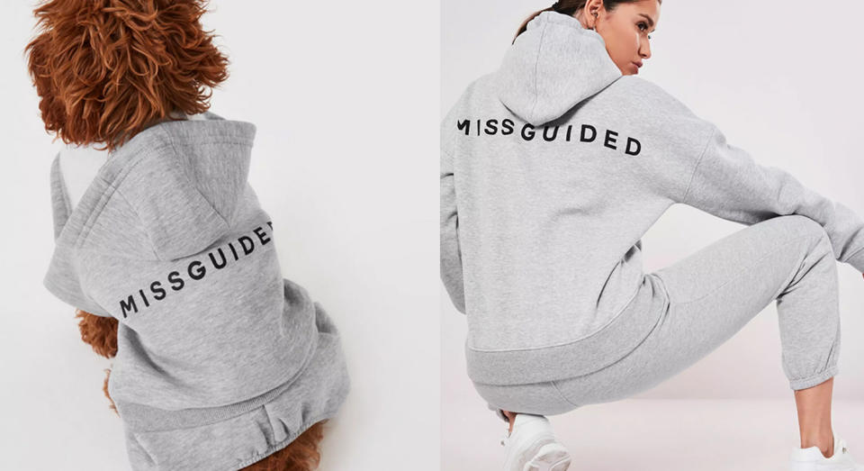 Missguided are selling slogan jumpers for women and pets. (Missguided)