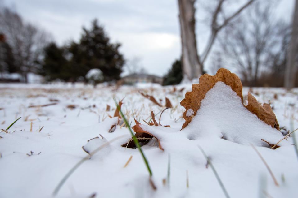 Northern Shawnee County received a light coating of snow overnight as temperatures plunged early Thursday.