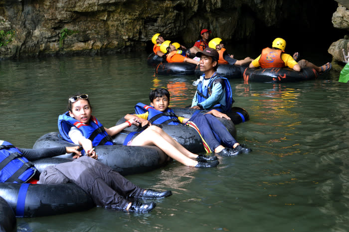 Great journey: Pindul Cave offers an unforgettable journey venturing on an underground river.