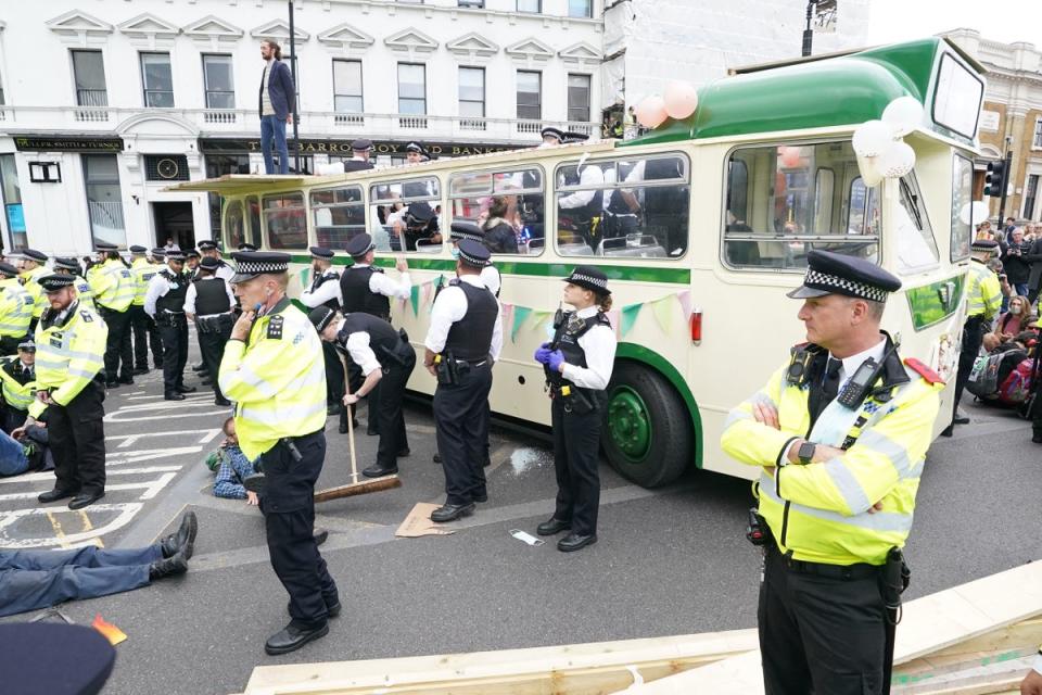 Extinction Rebellion protests: (PA)