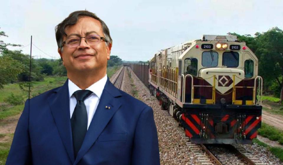 El presidente Gustavo Petro tiene entre 'ceja y ceja' reactivar buena parte de la red férrea en Colombia. Fotos: Presidencia y ANI