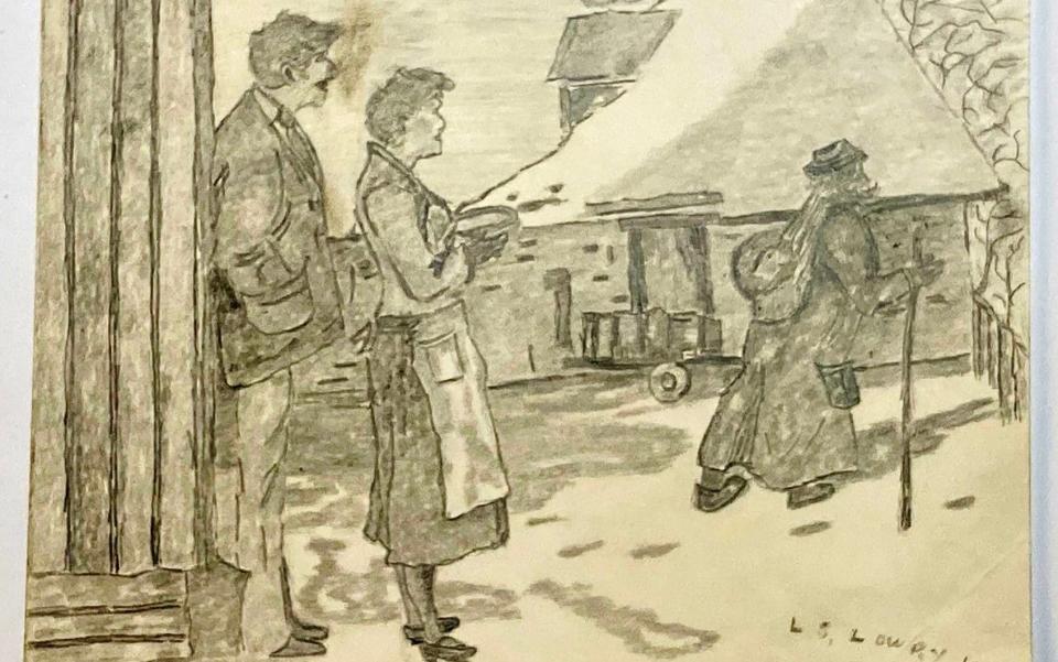 The Lowry sketches will go on sale at auction on October 23 - BNPS