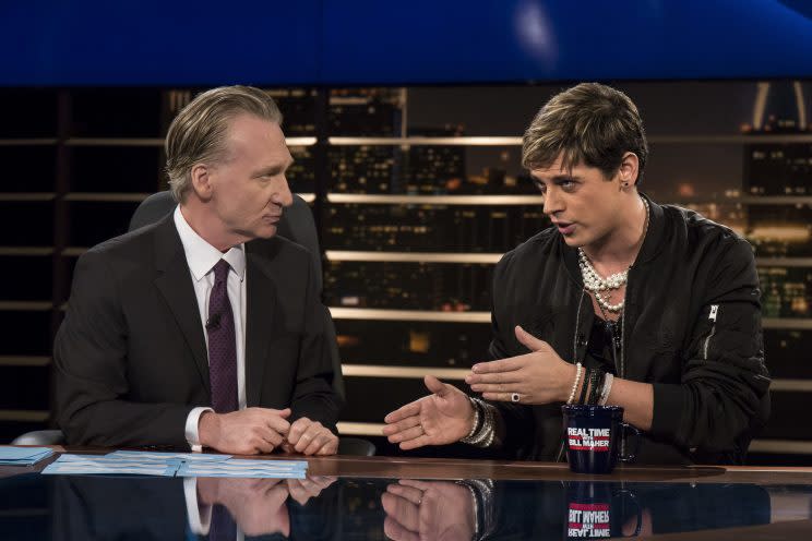 He’s appeared on shows including Real Time with Bill Maher (Picture: CBS)