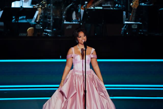 <p>Gail Schulman/CBS via Getty</p> Chloe Bailey performs at the 46th Annual Kennedy Center Honors