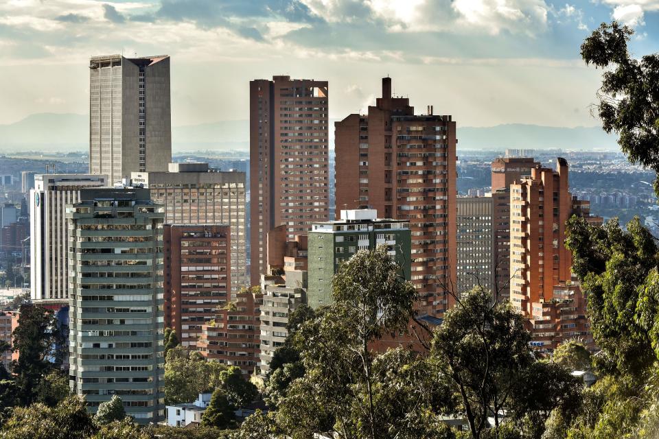 General view of Bogota, Colombia, on September 5, 2017. - Pope Francis will make a special four-day visit to Colombia, from September 6-11, to add his weight to the process of reconciliation between the government and the FARC. (Photo by LUIS ROBAYO / AFP)        (Photo credit should read LUIS ROBAYO/AFP via Getty Images)