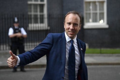 <span class="caption">Health secretary Matt Hancock understands the importance of technology in healthcare.</span> <span class="attribution"><a class="link " href="http://www.epa.eu/politics-photos/government-photos/british-prime-minister-boris-johnson-s-government-members-photos-55365270" rel="nofollow noopener" target="_blank" data-ylk="slk:Neil Hall/EPA;elm:context_link;itc:0;sec:content-canvas">Neil Hall/EPA</a></span>