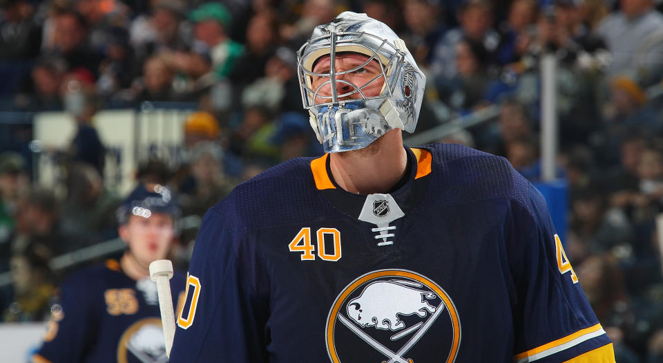 Will a change of scenery be good for Robin Lehner? (Photo by Bill Wippert/NHLI via Getty Images)