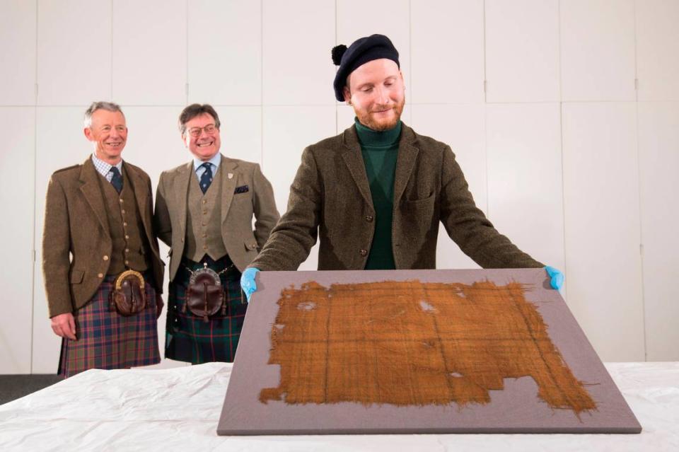 The tartan will be shared with the Scottish public in an exhibit opening April 1 at the V&A Dundee museum.