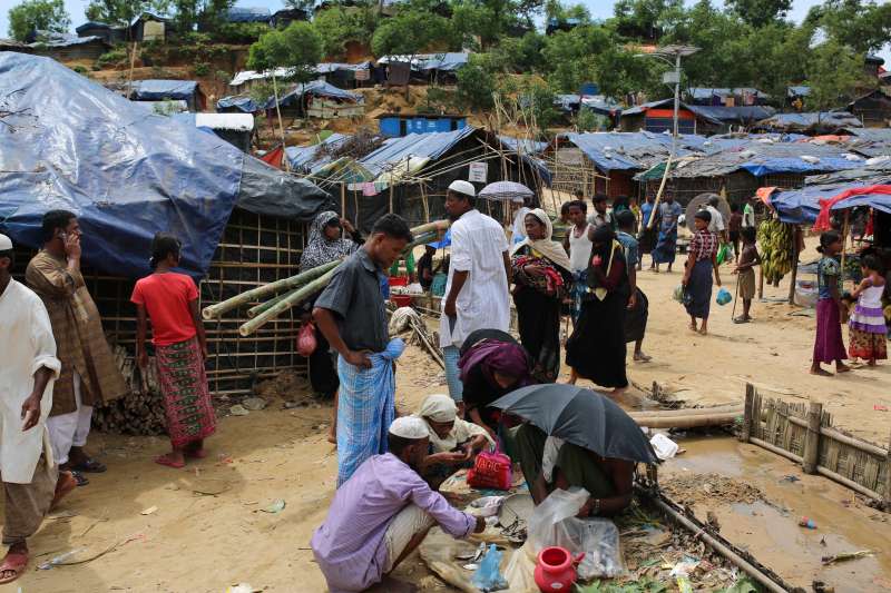 孟加拉南部科克斯巴扎爾的羅興亞難民營（AP）