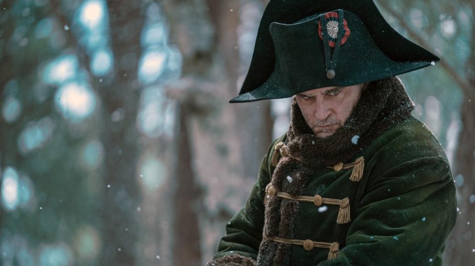 Joaquin Phoenix as Napoleon Bonaparte in 2023’s “Napoleon.” Sony Pictures/Courtesy Everett Collection